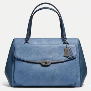 EUC Coach Madison Shoulder Bag with Pebbled Leather and Flap Closure